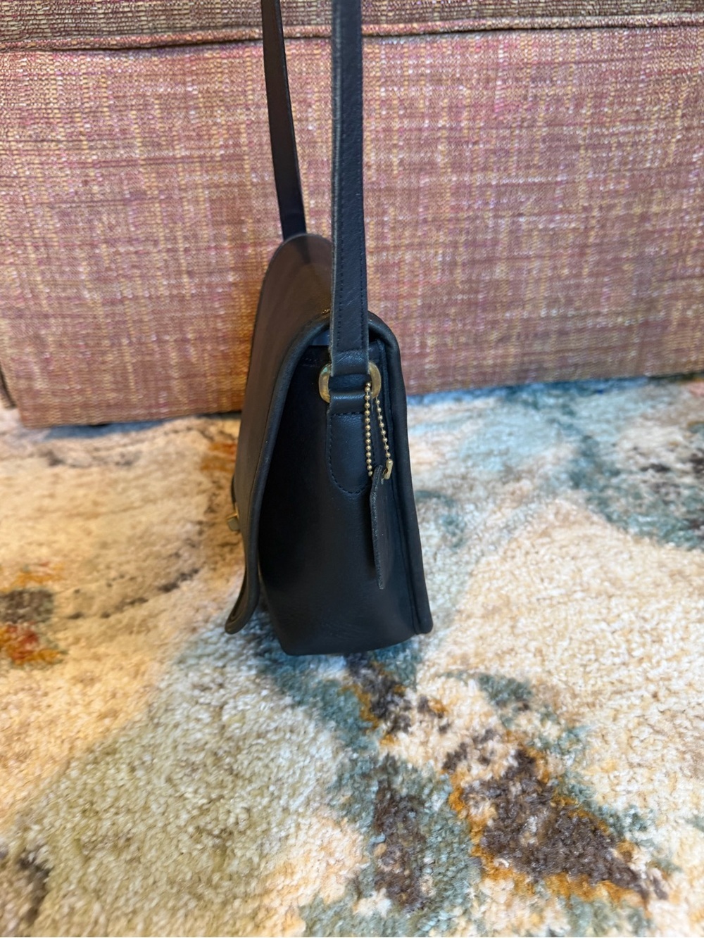 Vintage Coach Companion Flap Bag in Black - Picture 3 of 9